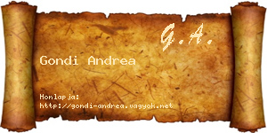 Gondi Andrea névjegykártya